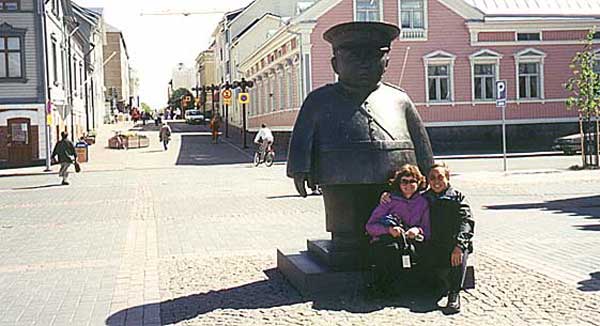 Lorrin and Nina in Olu, Norway.